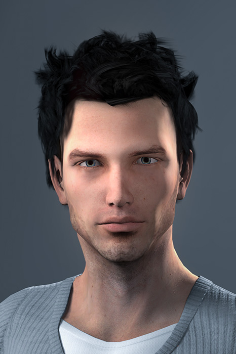 L'éclairage trois-points rendu